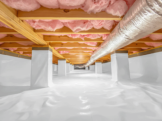 full view of crawl space encapsulation