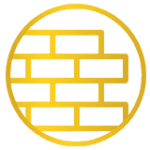 front view of crawl space encapsulation foundation protection icon